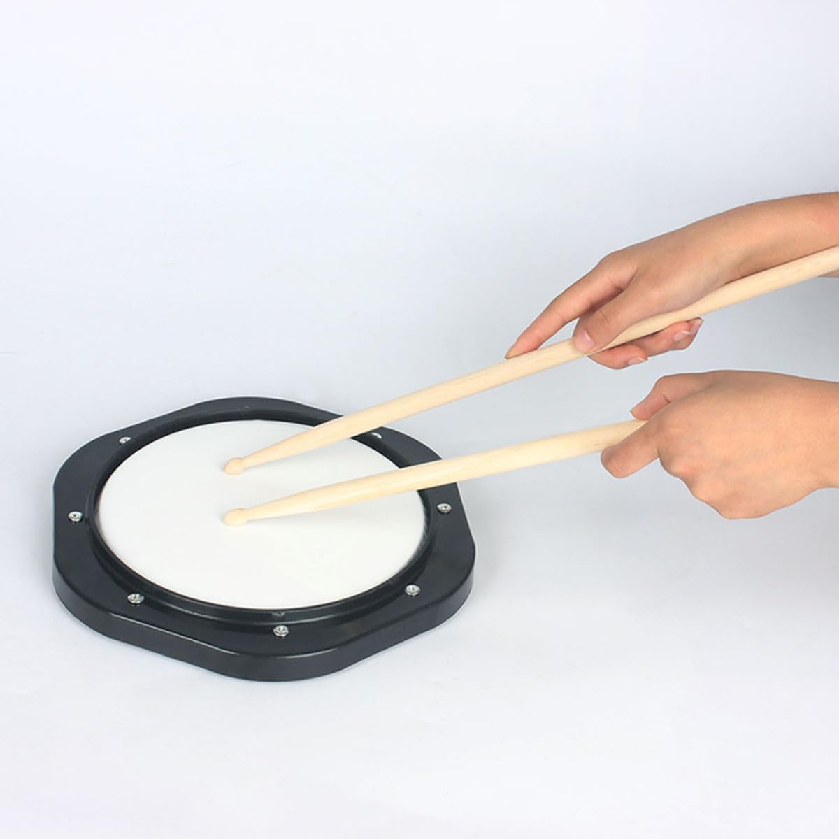 Set de Percusión Sorda de 10 Pulgadas Bolsa Simple para Practicar | ABS Ligero y Flexible, 1 Juego Portátil, para Principiantes y Adultos