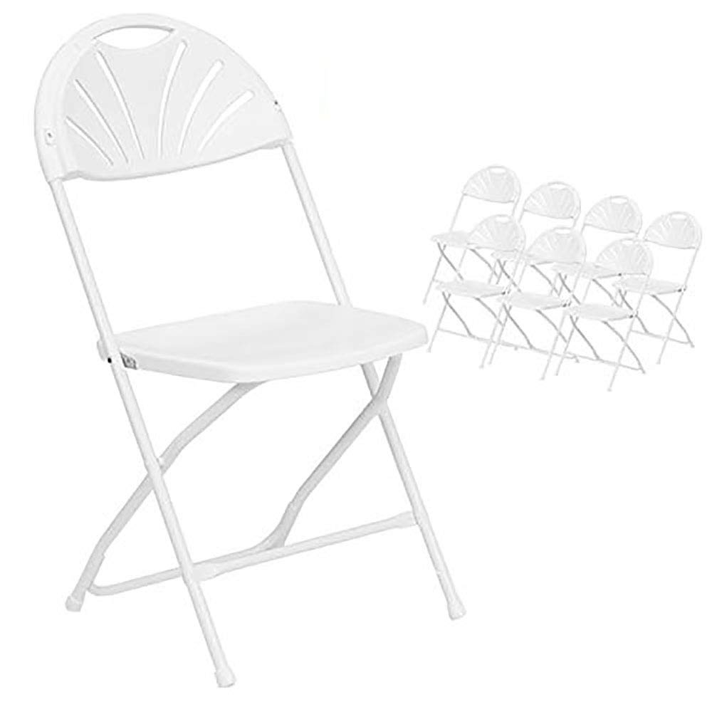 Buy TentandTable Fan Back Heavy Duty Stackable Folding Chairs White