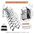 Extra-Wide Retractable Loft Access Ladder, Concertina Design, Wall Mounted Telescoping Attic Stairs with 2 Armrests, 300kg Capacity for Home, Garage, and Storage (14 Steps)