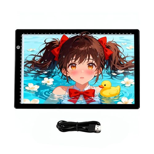 Slide Viewer Light Box, Ultra Slim A4 Size USB Powered Light Pad Scanner with 3 Adjustable Brightness,App Editing,LED Art Tracing Pad for Viewing and Scanning Slides and Negatives