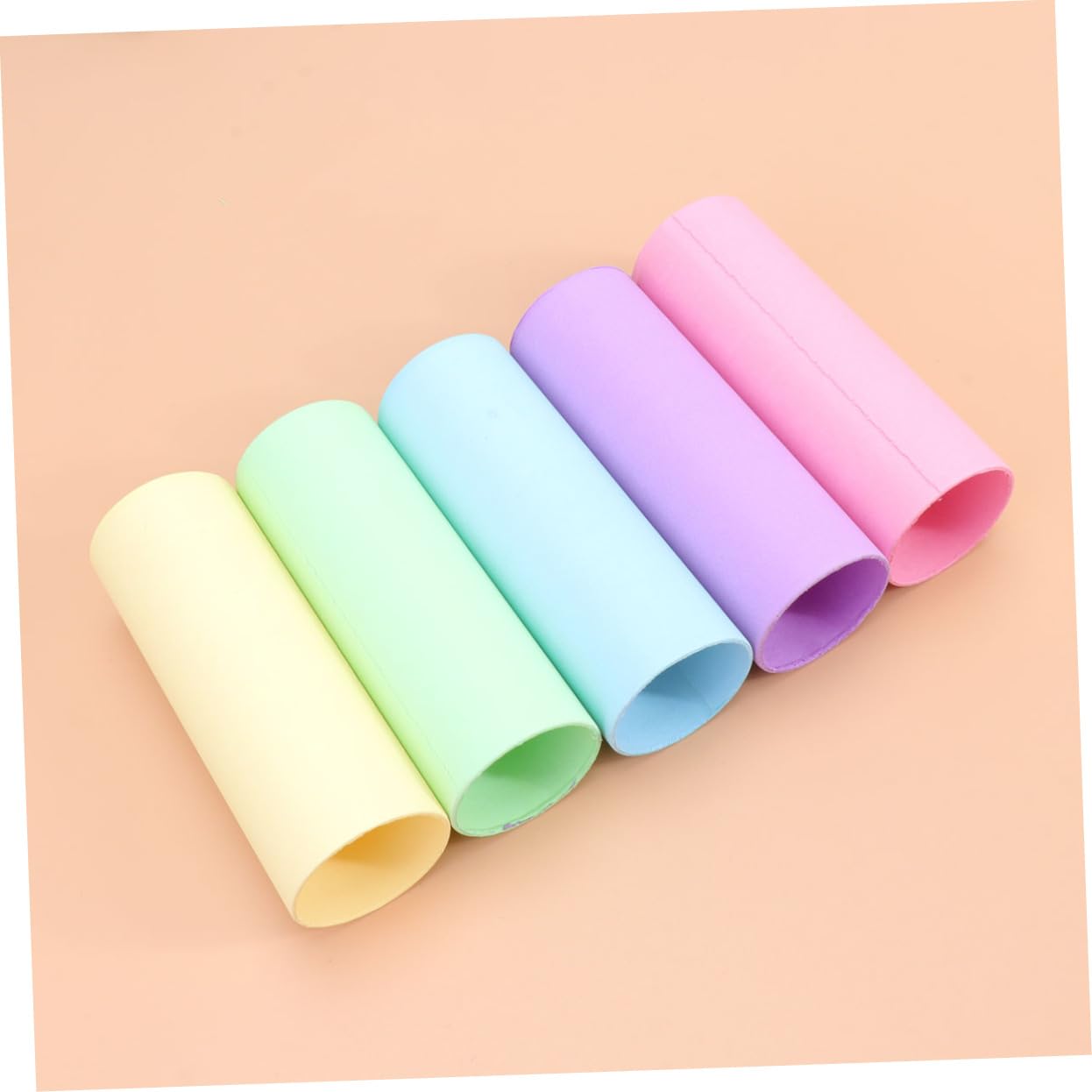 HOODANCOS 30pcs DIY Crafts Tubes Sturdy Cardboard Tubes Kraft Mailing Tubes Small Cardboard Tubes Colored Vellum Paper Toilet Tissue Tubes for Art Paintings Child Drawing Round