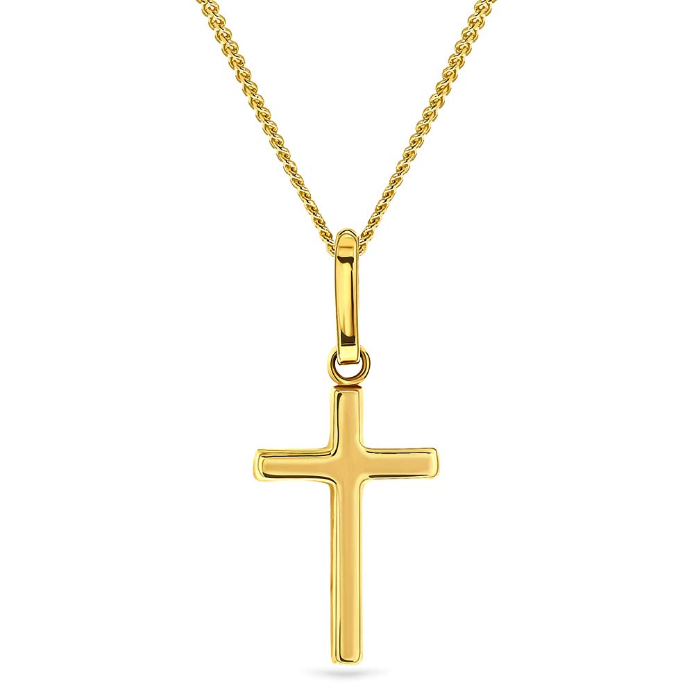 MIORE collar de cruz para mujer in oro amarillo 9 quilates 375-45 cm