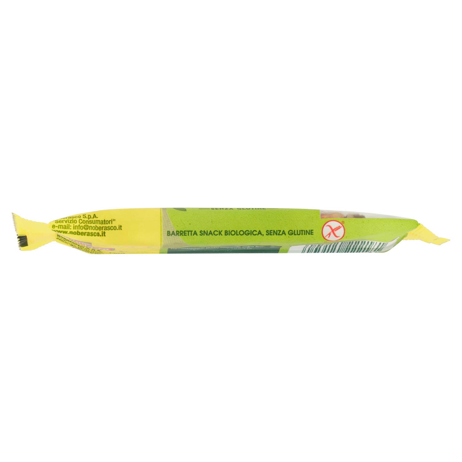 Noberasco Bio Barretta con Mango e Gelso Nero, Barretta con frutta essiccata, frutta secca e semi, biologica, 24 x 30g