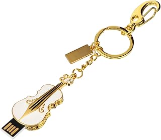 Gatuida 2Pcs U Disk 4G Chaveiro De Metal Chaveiro De Guitarra Zip Drive USB Pen Drive 4Gb Foto Stick Stick De Dados Branco USB 20 Drive Giratório Memory Stick Metal Flash Drive Mini