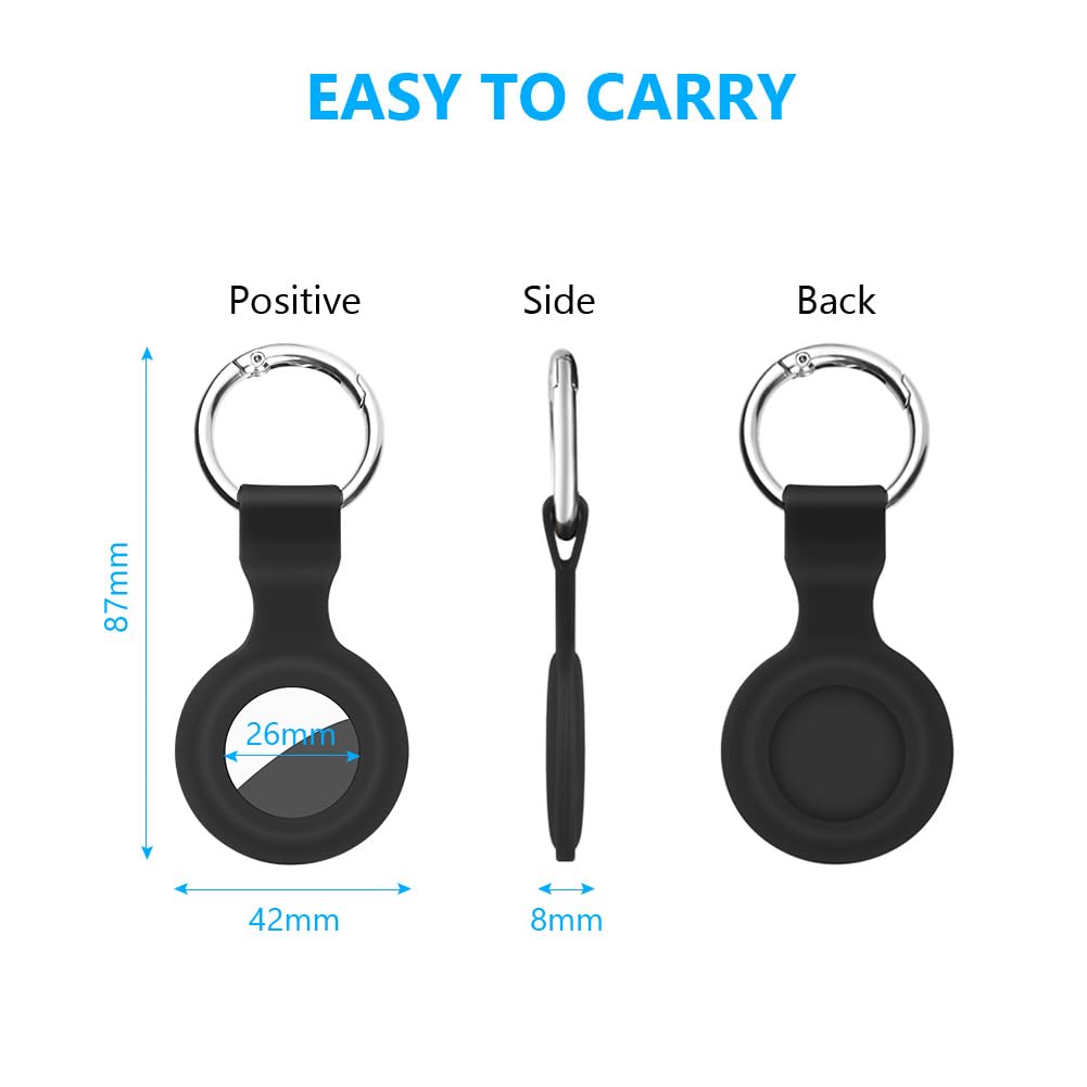 Ainiv Llavero para AirTag, 1 Pieza Llaveros para AirTag Funda Protectora de Silicona, Localizador Keychain Portátil Antipérdida, Protectora Funda Mascotas y Mochilas — view 10