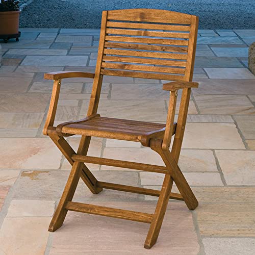 Fauteuils Innsbruck robinier en teck pliants avec assise large de jardin