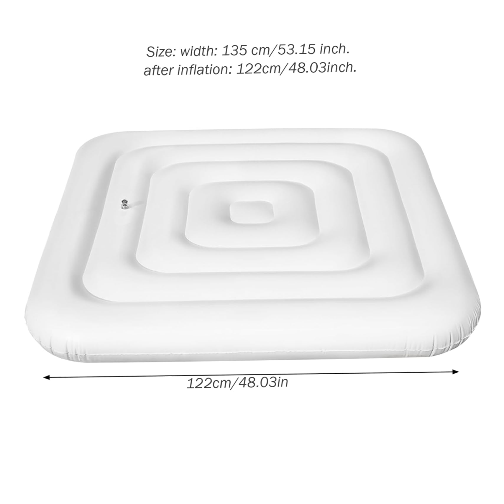 Couverture de Spa Gonflable Ronde de 57 Pouces, avec Valve, Coupe-Vent, résistante à la Neige, isolée, carrée
