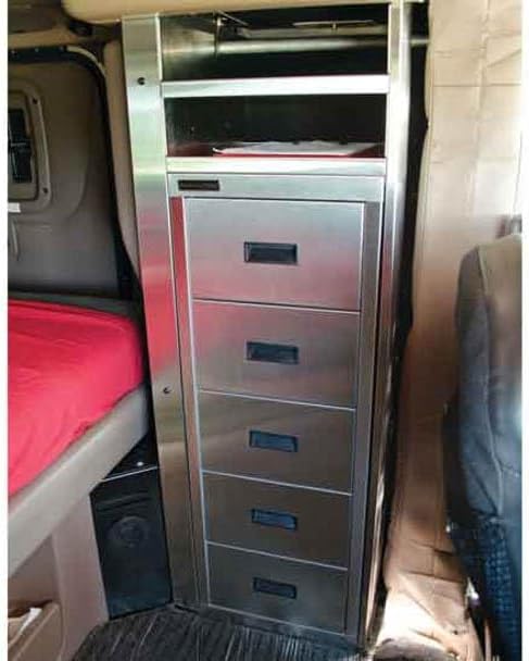Technical Precision Replacement for Peterbilt 389 Glider Year 2018 5 Drawer Sleeper Storage System WO Brushed Stainless Steel Table TOP 14 X 38 in