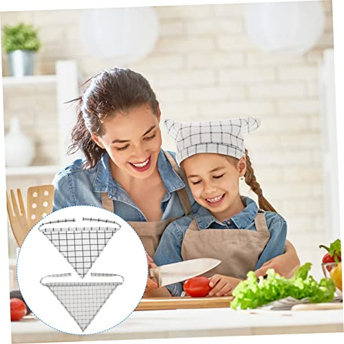 Chapéu triangular para crianças, 2 peças, chapéu de cozinha para crianças, chapéu clássico para cria