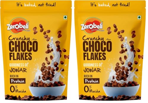 Image of Zerobeli No Maida Choco Flakes 460g | Delicious and Chocolaty Chocos Flakes | No Artificial Colors (Pack of 2)