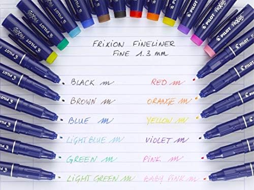 Pilot FriXion Fineliner Erasable Fineliner Black/Blue/Red/Green.