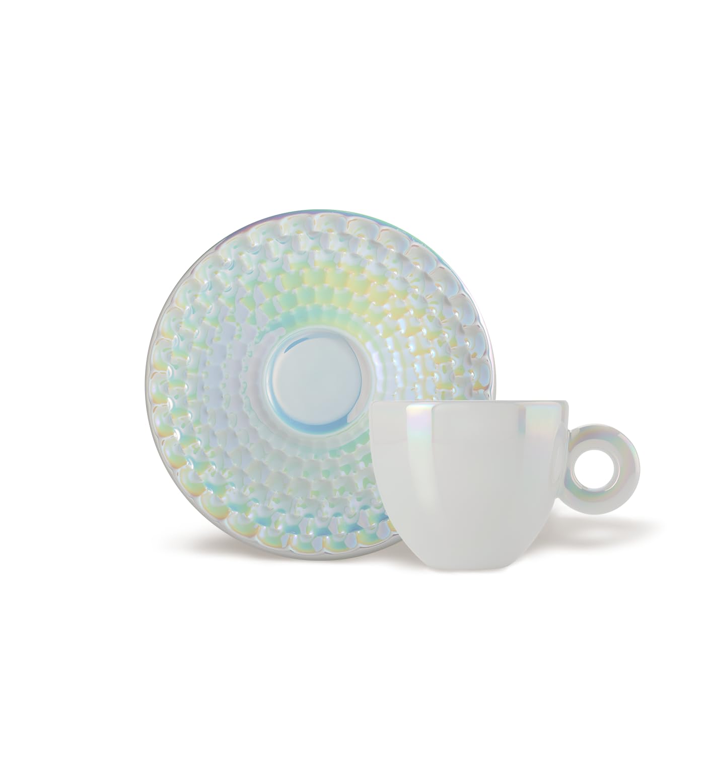 illy 25569 | 2 kubki do cappuccino Art Collection John Armleder | Zestaw dwóch filiżanek + dwa spodki z numerami i podpisami