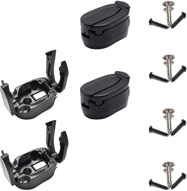 Pilikoll YouMen 4 Pcs Golf Ball Retriever Mini Foldable Golf Ball Black Plastic Pick Up Tool Golf Ball Training Aids Pickers for Putter Grip Golf Accessories Tools