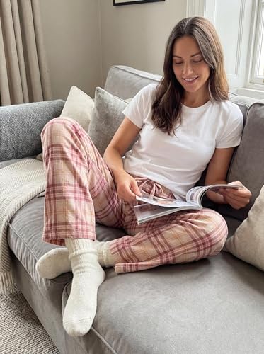 Image of Andrew Scott Women's Flannel Sleep Pants| Lounging PJ Pant | Drawstring & Pockets | Multi Packs & Colors