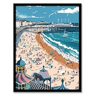 Size: This framed art print measures 30 x 41 cm (12 x 16 inches). Framed Wall Art: Our quality wooden frames are used to house our fantastic prints, showing them off to their full potential. Care & Quality: Your framed wall prints will be well packag...