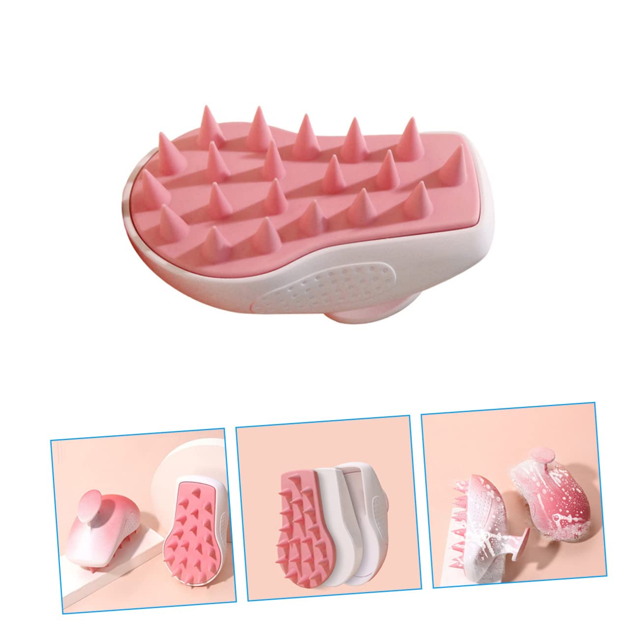 4 Pezzi Shampoo da massaggio massaggiatore cuoio capelluto scalp brush scalp massager shampoo massaggiatore pennello cuoio capelluto spazzola per lavare i scocca in abs