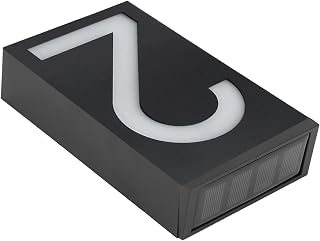 Outdoor Solar Power LED, Sign Light, LED Number Light Number Sign Light, House Hotel Store Door Address Lights Plate, Sign Lighting, Duration of Lighting > 8 Hours (Number 2)