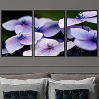 3 Piece Framed Canvas Wall Art Purple Blossom Canvas Prints Home Artwork Decoration for Living Room,Bedroom - 16