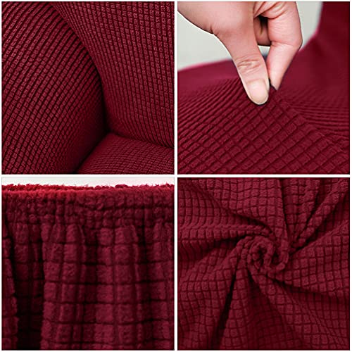 Faruta Sofa Slipcover Non- Slip Recliner Chair Cover Stretch Soft Couch Cover Elastic Armchair Cover Washable Furniture Protector For Home (Color : Claret ) #TOP2