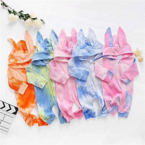 Newborn Baby Boy Girl Romper Cotton Cute Bunny Long Sleeve Zipper Hoodie Infant Bodysuits Jumpsuit3
