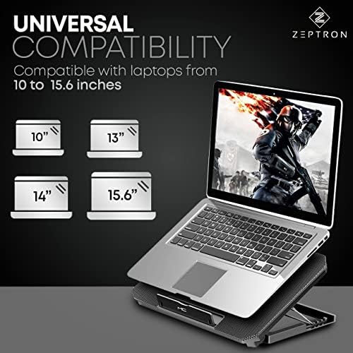 Zeptron Height Adjustable Laptop Cooling Pad / Cooling Stand / Cooler with Two Fans Compatible for HP, Dell, MacBook, Lenovo, Acer / 10 Inches, 13,14 Inch,15.6 Inches All Laptops & Notebooks