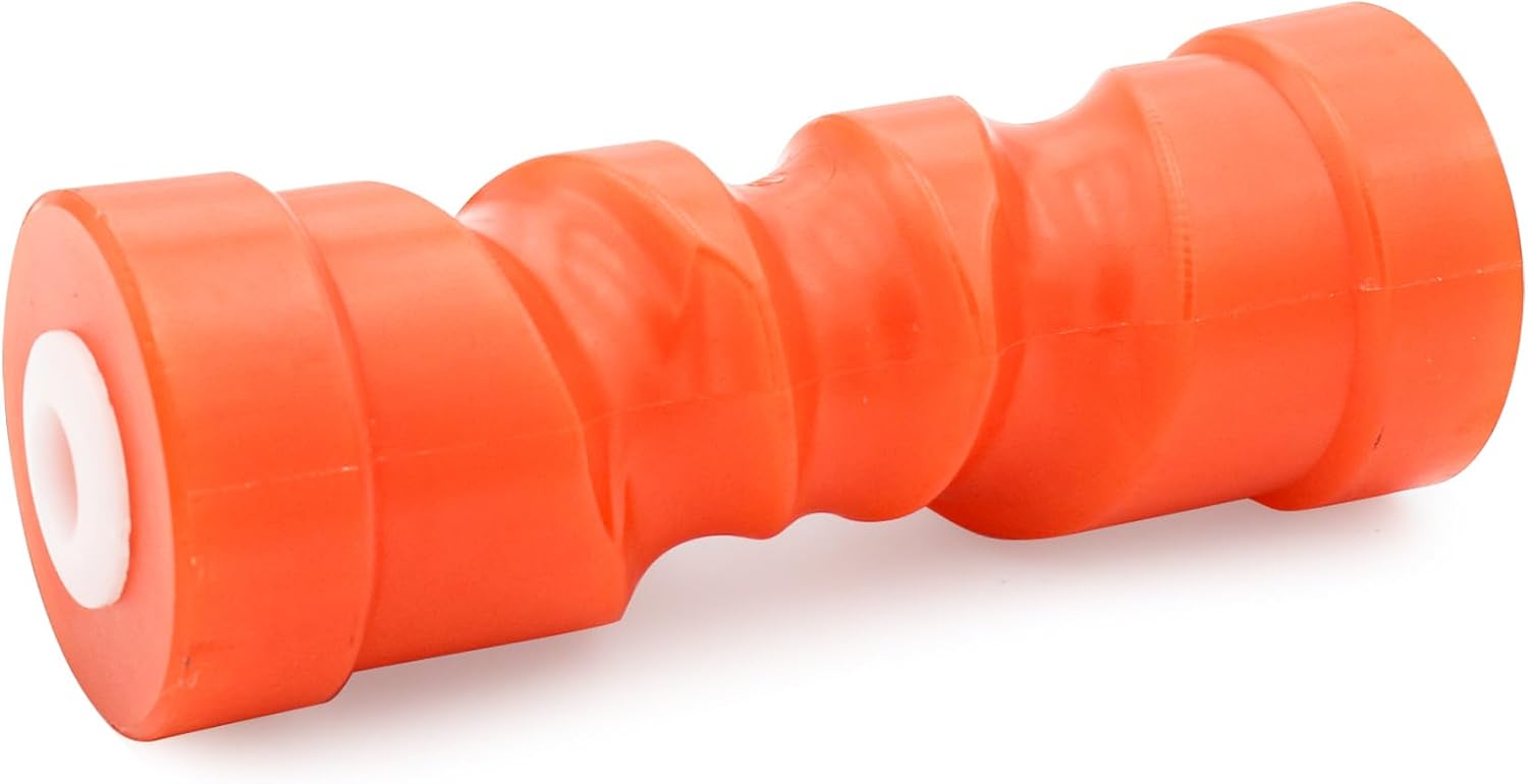 ORLANG 8 Inch/10 Inch/12 Inch Heavy Duty Boat Trailer Roller, Self Centering Keel Roller, Boat Rollers for Trailer, Polyurethane Keel Roller Assembly fits 5/8" Shaft - Blue/Orange
