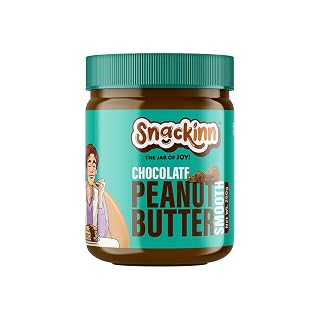 Snackinn Chocolate Peanut Butter Smooth | High Protein for Muscle Growth | Healthy Spread | No Cholesterol | Zero Trans Fat | Creamy & Tasty Chocolate Nut Butter (250 GM,PACK OF 1)