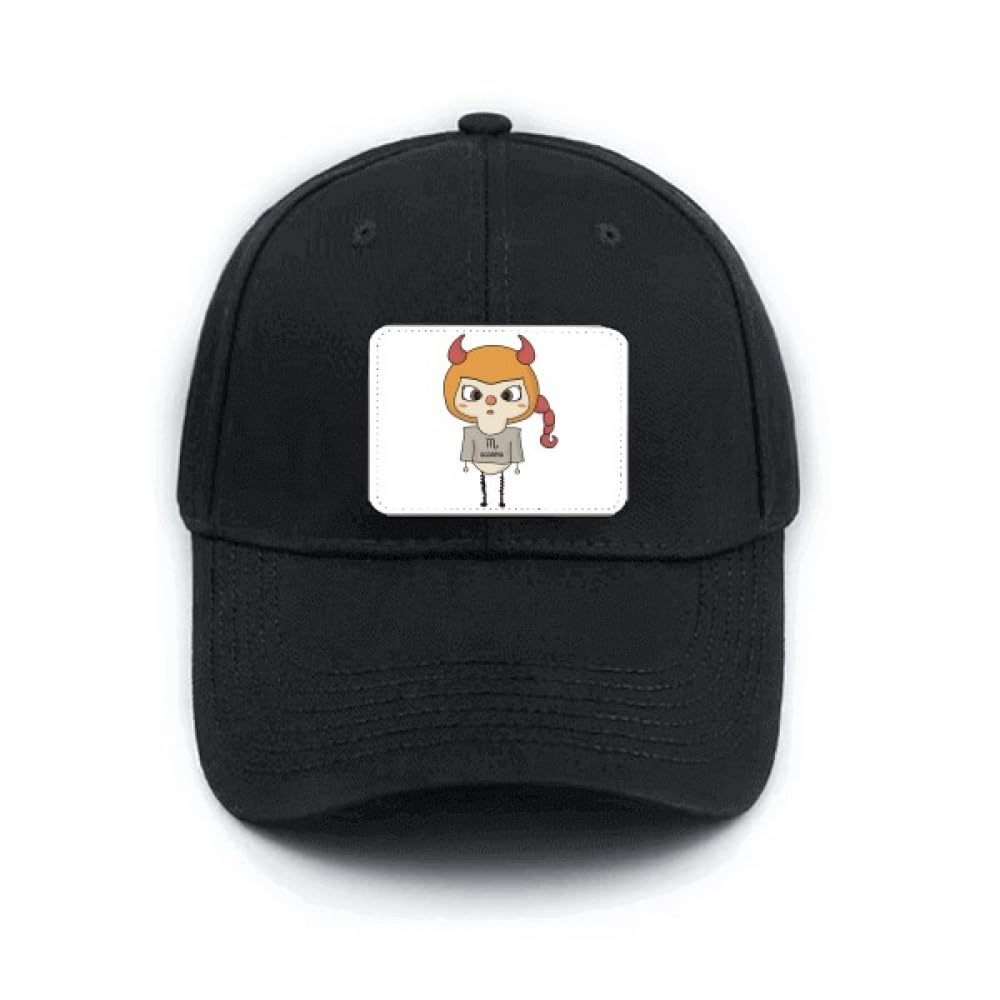 Casquette baseball réglable noire Scorpion pour éviter les maux de tête