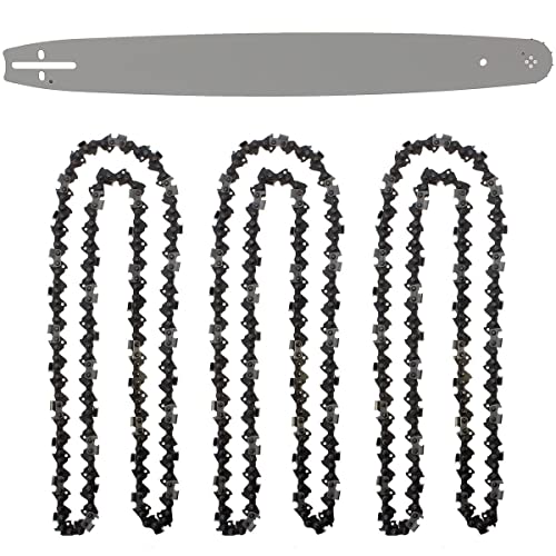 GT Garden Guide 22 Pouces (55 cm) avec Lot de 3 chaînes 85 maillons pour tronçonneuse