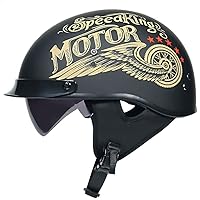 Motorfiets Retro Half Helm met ECE Certificering - Jet Vizier voor