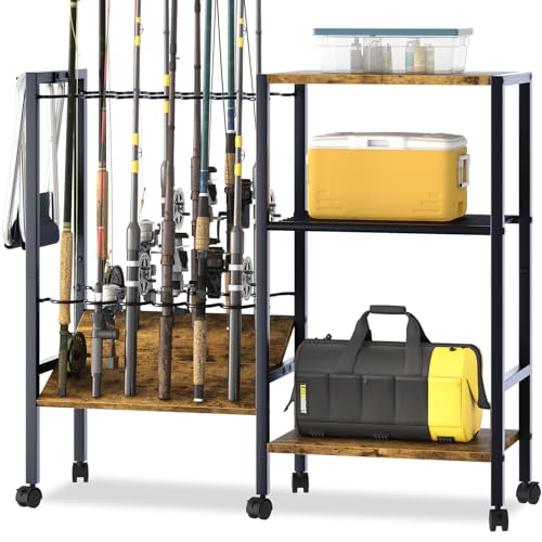 Fishing-Rod-Rack-Fishing-Equipment-Organizers-With-Wheels-Metal-Fishing-Gear-Shelf-Up-To-12-Rods-Fishing-Rod-Holders-Fishing-Pole-Storage-Cart-For-Garage-Home-Entryway-Corner
