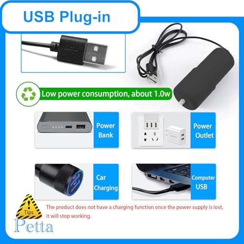 Image of USB Oxygen Air Pump for Aquarium, Quiet Mini Air Pump with 1 Mini Single Sponge Filter, 1 Air Stone for Shirmp Nano Fish Tank & Transporting Aquatic PA152-5
