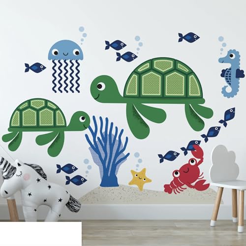 Vinilos decorativos Tortuga de mar para habitación infantil