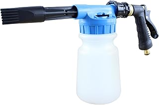 mewmewcat Pistola De Espuma Para Laem De Carros,Pistola de espuma para laem de carro Pulverizador de laem de carro ajustável 3/8/NPT 3/4 conector com garrafa de 32 onças