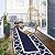 GENIMO 2.5' x 8' Outdoor Rug Waterproof for Patio Decor, Foldable Reversible Plastic Straw Area Rugs Mat for Runner Porch, Outside Carpet for Rv, Deck, Picnic, Beach, Balcony, Camper, Blue & White