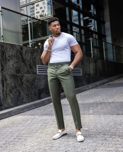 Men's Slim Fit Suit 2 Pieces Set Jacket and Adjustable Button Pants for Daily Leisure Activity3