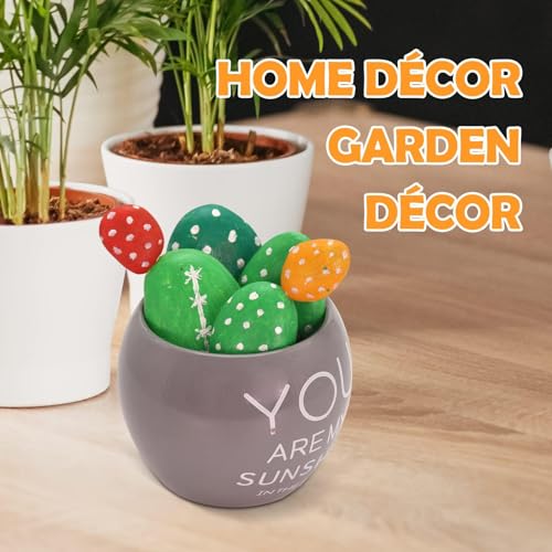 10 Stück Zierkies Kiesel, Groß Steine zum Bemalen, Zierkies, Dekosteine, Flache Steine, Kies Dekosteine Naturstein, Flache Steine zum Bemalen, DIY Malerei Handwerk Steine, Bunte Malerei & Dekoration