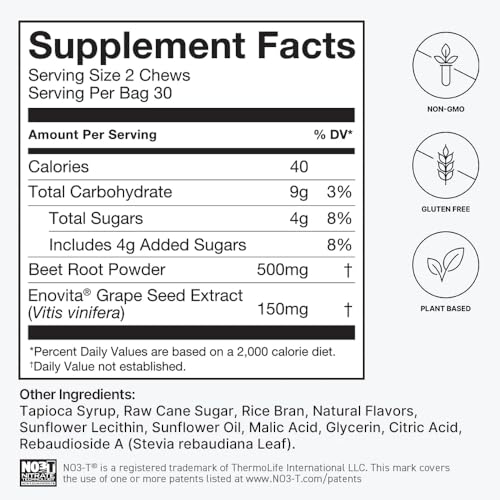 Humann 200319 Superbeets Heart Chews, Nitric Oxide And Blood Pressure Support thumb #5