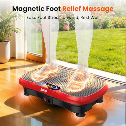Image of AXV Vibration Plate Fitness Platform Exercise Machine Vibrating Shaking Full Body Shaker Workout Vibrate Stand Shake Board Sport for Weight Loss Fat Burner for Gym Home Office