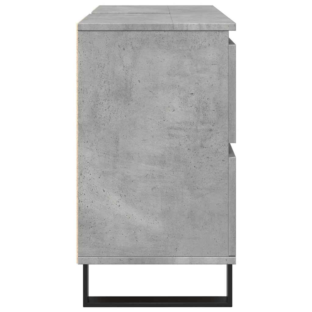 Armario de baño 80x33x60 cm Madera Mecanizada Gris Hormigón