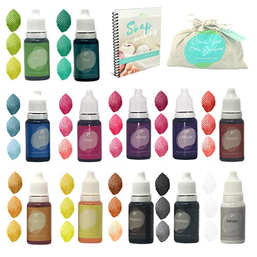 Natural Skin Safe Food Coloring (Rainbow) - 4.3 oz - Vegan, Baby Friendly, Gluten Free - Slime - Bath Bomb Colorant - Bath Salt - Perfect Soap Making Supplies for Crafting Mold and Container - eBONUS
