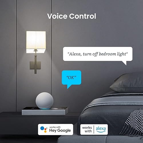 Miniatura 6 de Broadlink FastCon - Bombilla inteligente LB4E26, cambio de color con sincronización de música, A19E269W800LM110V, funciona con Alexa y Google Home,