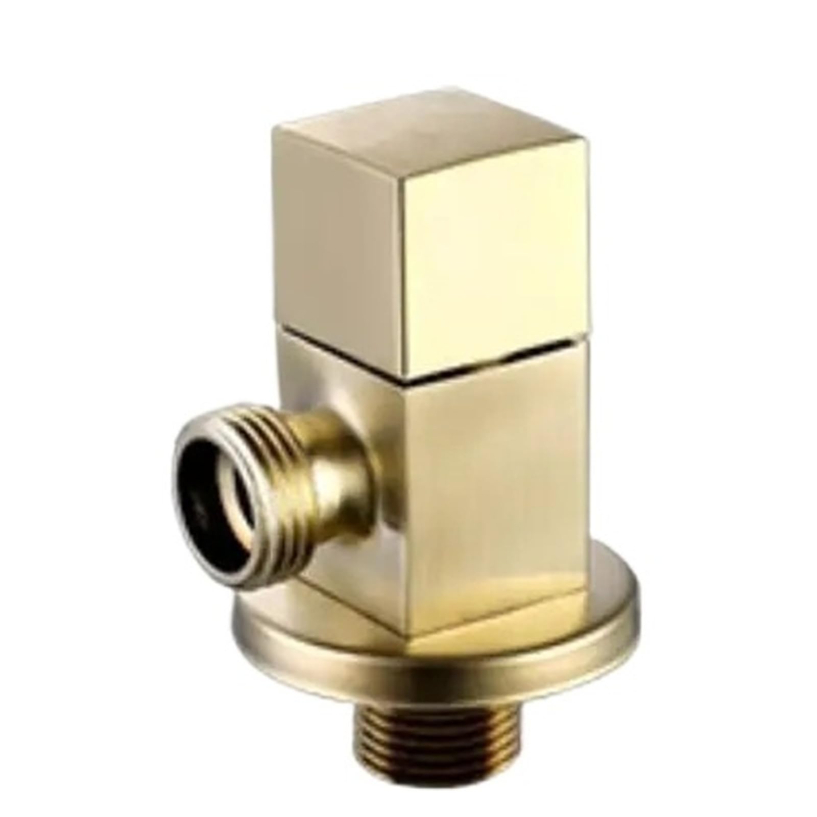Bvhisehp A Brushed Gold Square G1/2 Inch Wall Mounted Ngle Valve Household Faucet Toilet Water Stop Shut Off Valve