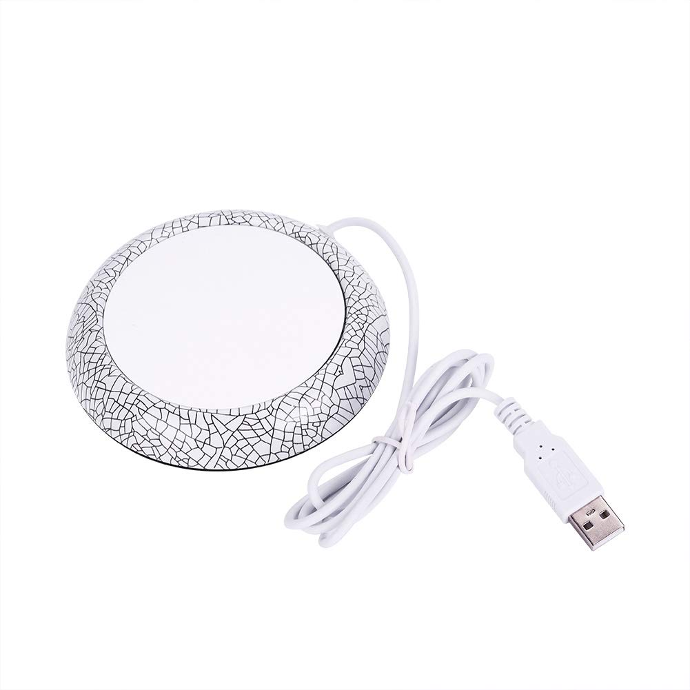 Candle Warmer, Candle and Jar Warmer Plate Electric Coffee Warmer for Desk with Auto Shut Off Beverage Warmers Heating Plate for Coffee, Milk, Tea, Candle Wax (White)