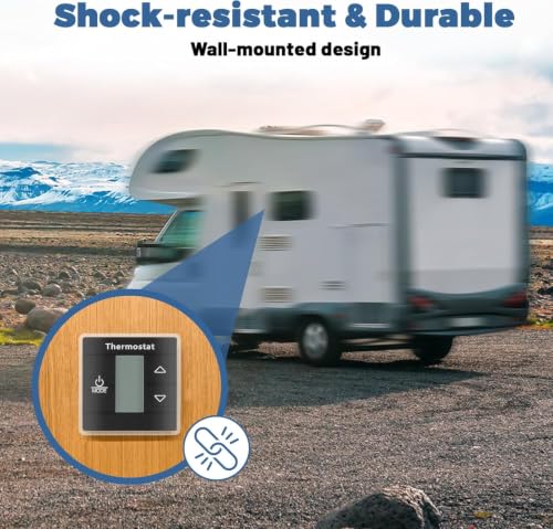 Image of 3316250.712 RV Single Zone Thermostat Compatible with Dometic RV Air Conditioner - Capacitive Touch Control, Digital Display Wall Thermostat for RV, Camper, Travel Trailer