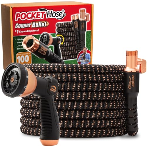 Pocket Hose 100 FT Copper Bullet Hose 10 Pattern 650psi - image 1