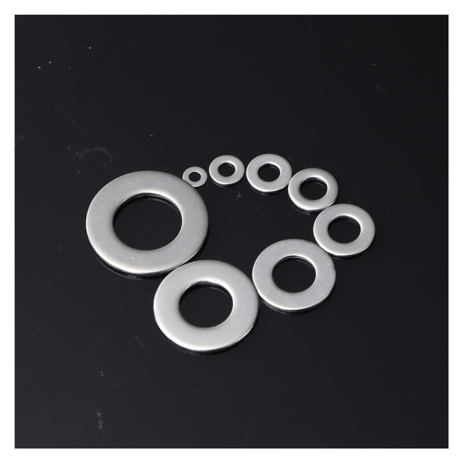 Assortiment de rondelles plates Jeu de rondelles en acier inoxydable, 1010 pièces, M2 M3 M4 M5 M6 M8 M10 M12, plates, anneau uni, Kit d'assortiment joints
