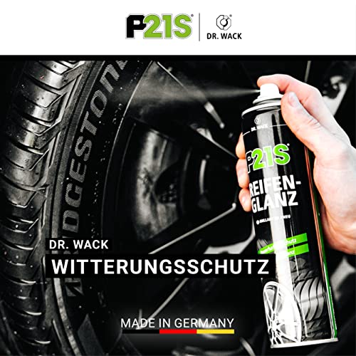 Dr. Wack – P21S Reifen-Glanz 400 ml I Premium Auto-Reifen-Pflege & A1 Kunststoff-Tiefenpfleger MATT – NEUE FORMEL 250 ml inkl. Spezial-Schwamm I Premium Auto-Kunststoffpflege