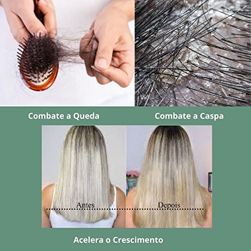 Tônico Capilar de Alumã Acelera Crescimento Combate a Queda Caspa Seborreia