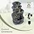 Giantex 5-Tier Water Fountain Outdoor, 18 Inch Cascading Stacked Stone Waterfall Fountain with Lights & Pump, Outside Zen Water Feature for Patio, Balcony, Deck, Garden, Yard Decor